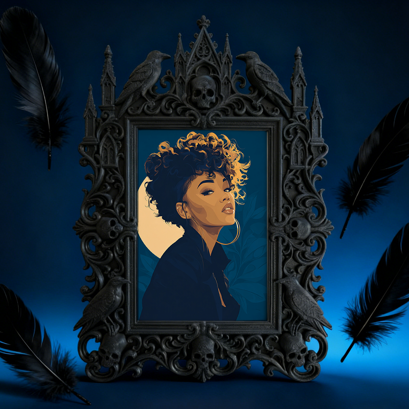 Bestseller Gothic Dark-style Photo Frame | Gothic Perfume Blending Studio Decor, Photo Ornament, Wall-mountable & Tabletop, Waterproof Fragr