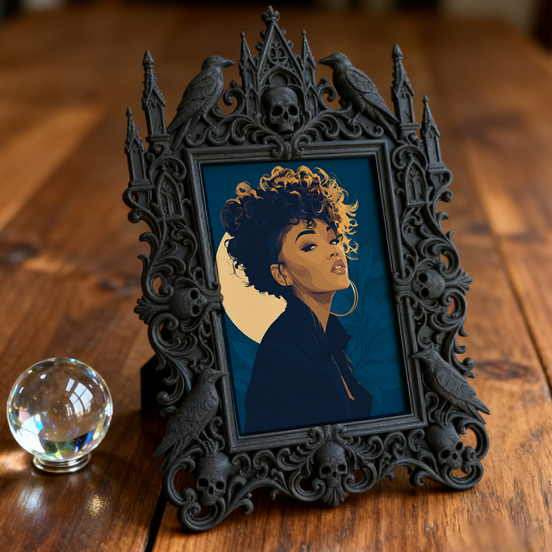 Bestseller Gothic Dark-style Photo Frame | Gothic Perfume Blending Studio Decor, Photo Ornament, Wall-mountable & Tabletop, Waterproof Fragr
