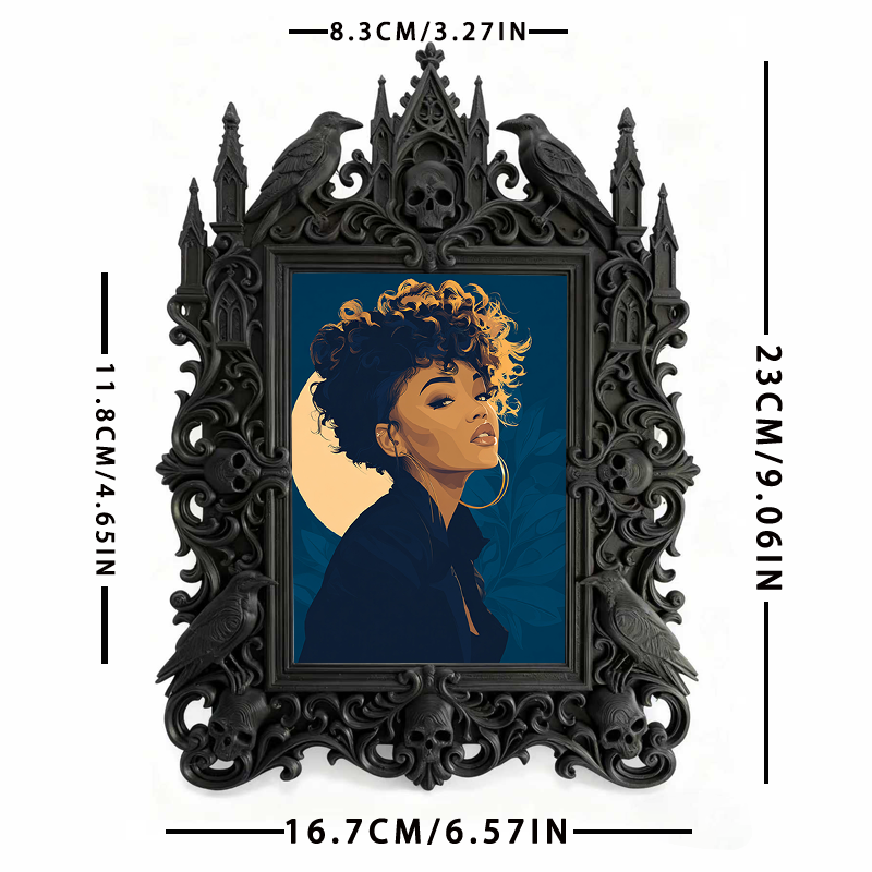Bestseller Gothic Dark-style Photo Frame | Gothic Perfume Blending Studio Decor, Photo Ornament, Wall-mountable & Tabletop, Waterproof Fragr