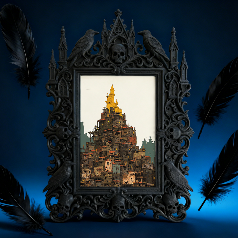 Hot-selling Gothic Dark-style Photo Frame | Gothic Themed Book Fair Booth Decor, Photo Ornament, Wall/Table Dual-use, Waterproof Portable Fr