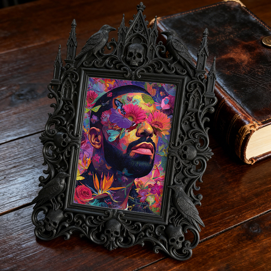 Stylish Gothic Dark-style Photo Frame | Gothic Vintage Clothing Store Decor, Photo Ornament, Wall-mountable & Tabletop, Waterproof Scratch-p