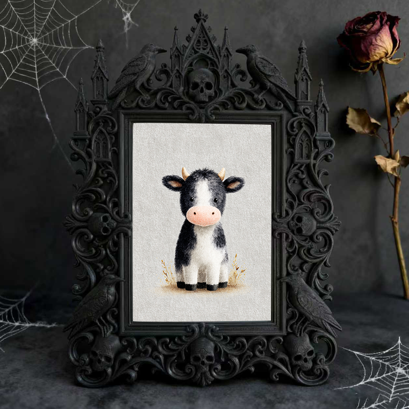 Bestseller Gothic Dark-style Photo Frame | Witchy Tarot Card Making Studio Decor, Photo Ornament, Wall-mountable & Tabletop, Waterproof Dura