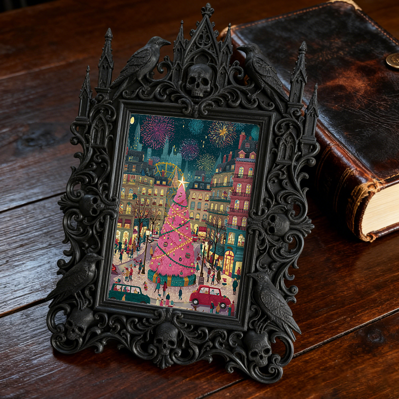 Luxury Gothic Dark-style Photo Frame | Gothic Art Gallery Gift Shop Decor, Photo Ornament, Wall-mountable & Tabletop, Waterproof High-grade 