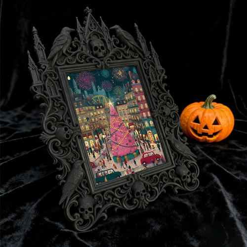 Luxury Gothic Dark-style Photo Frame | Gothic Art Gallery Gift Shop Decor, Photo Ornament, Wall-mountable & Tabletop, Waterproof High-grade 