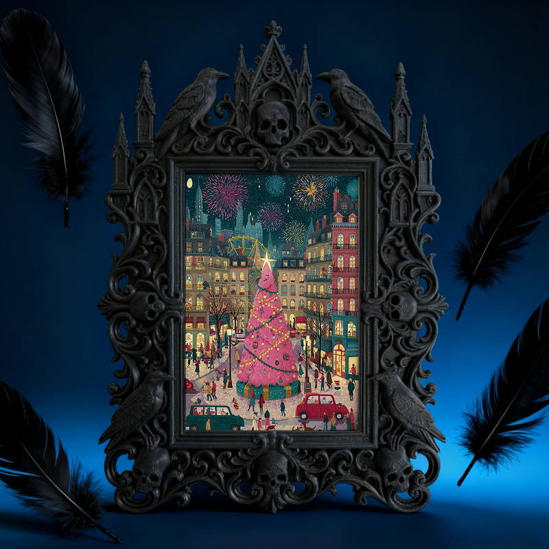 Luxury Gothic Dark-style Photo Frame | Gothic Art Gallery Gift Shop Decor, Photo Ornament, Wall-mountable & Tabletop, Waterproof High-grade 
