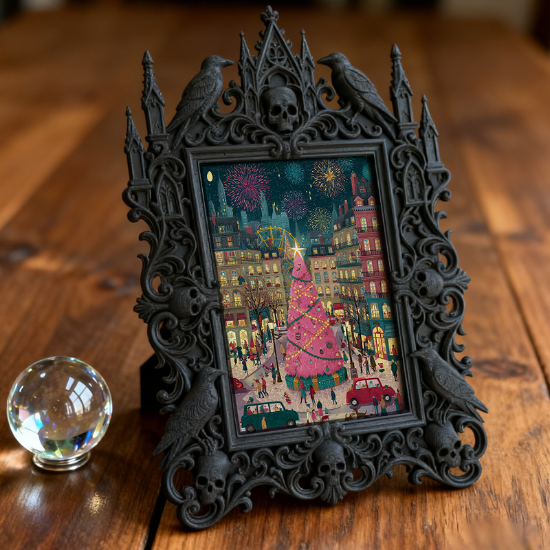 Luxury Gothic Dark-style Photo Frame | Gothic Art Gallery Gift Shop Decor, Photo Ornament, Wall-mountable & Tabletop, Waterproof High-grade 