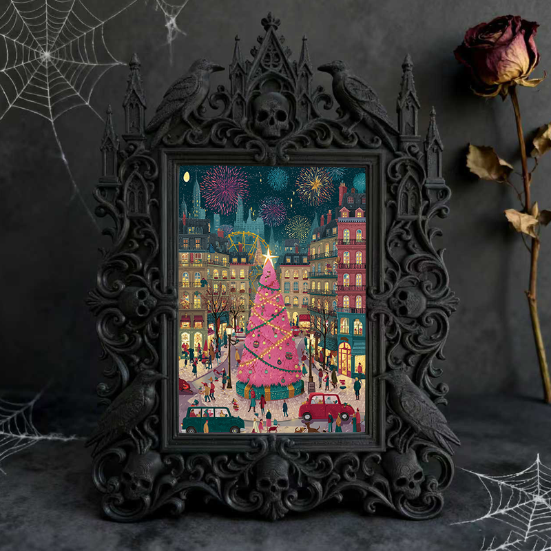Luxury Gothic Dark-style Photo Frame | Gothic Art Gallery Gift Shop Decor, Photo Ornament, Wall-mountable & Tabletop, Waterproof High-grade 