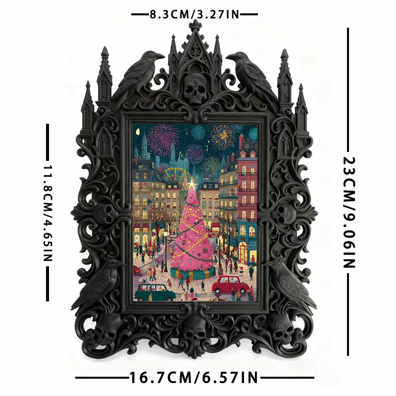 Luxury Gothic Dark-style Photo Frame | Gothic Art Gallery Gift Shop Decor, Photo Ornament, Wall-mountable & Tabletop, Waterproof High-grade 