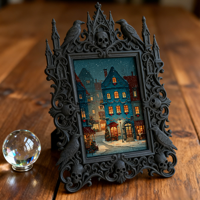 Trendy Gothic Dark-style Photo Frame | Dark Academia Student Lounge Decor, Photo Ornament, Dual-use Display, Waterproof Lightweight Frame