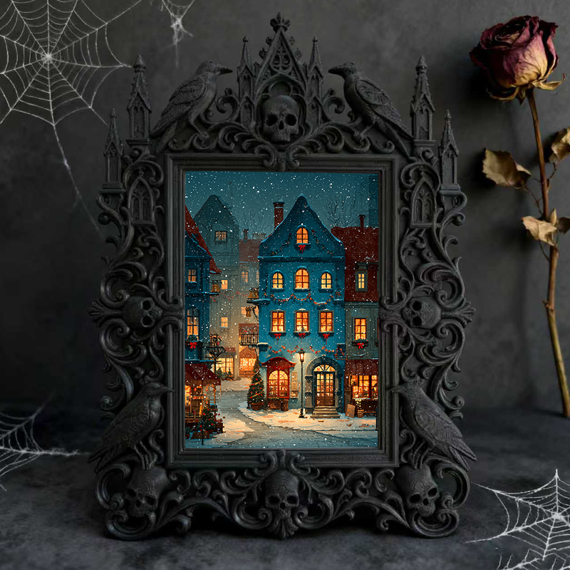 Trendy Gothic Dark-style Photo Frame | Dark Academia Student Lounge Decor, Photo Ornament, Dual-use Display, Waterproof Lightweight Frame