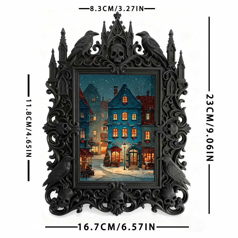 Trendy Gothic Dark-style Photo Frame | Dark Academia Student Lounge Decor, Photo Ornament, Dual-use Display, Waterproof Lightweight Frame