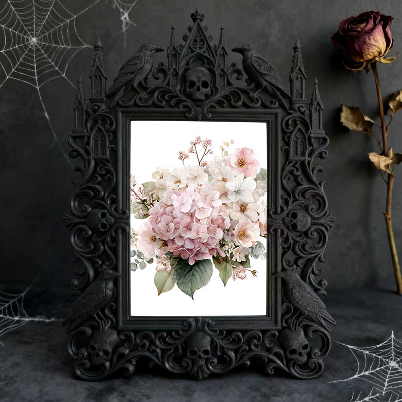 Must-have Gothic Dark-style Photo Frame | Gothic Pet Photography Studio Prop, Photo Ornament, Wall-mountable & Tabletop, Portable Waterproof
