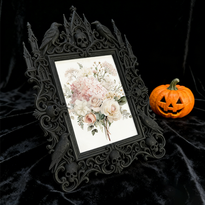 Rare Gothic Dark-style Photo Frame | Vampire Themed Board Game Café Decor, Photo Ornament, Dual-use Display, Durable Waterproof Plastic Fram