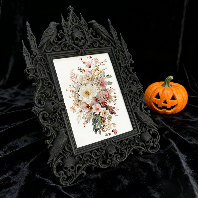 Exclusive Gothic Dark-style Photo Frame | Dark Fairy Garden Shop Window Decor, Photo Ornament, Wall/Table Dual-use, Eco-friendly Waterproof 