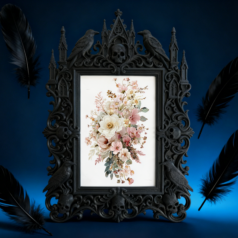Exclusive Gothic Dark-style Photo Frame | Dark Fairy Garden Shop Window Decor, Photo Ornament, Wall/Table Dual-use, Eco-friendly Waterproof 