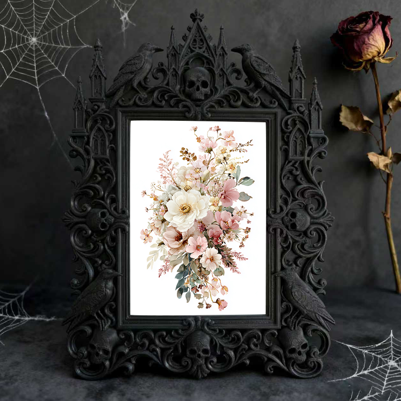 Exclusive Gothic Dark-style Photo Frame | Dark Fairy Garden Shop Window Decor, Photo Ornament, Wall/Table Dual-use, Eco-friendly Waterproof 