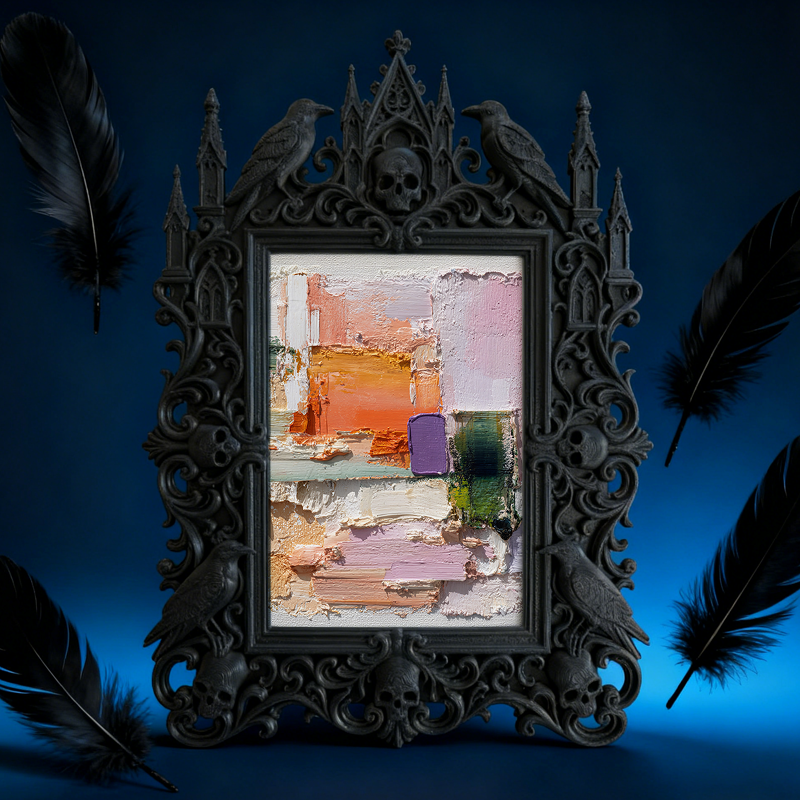 Chic Gothic Dark-style Photo Frame | Gothic Burlesque Costume Shop Decor, Photo Ornament, Wall-mountable & Tabletop, Slim Waterproof Frame