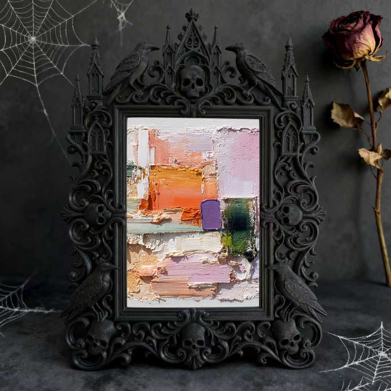 Chic Gothic Dark-style Photo Frame | Gothic Burlesque Costume Shop Decor, Photo Ornament, Wall-mountable & Tabletop, Slim Waterproof Frame