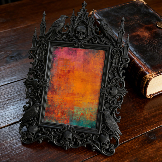 Must-have Gothic Dark-style Photo Frame | Paranormal Museum Gift Shop Decor, Photo Ornament, Dual-use Display, Shockproof Waterproof Frame
