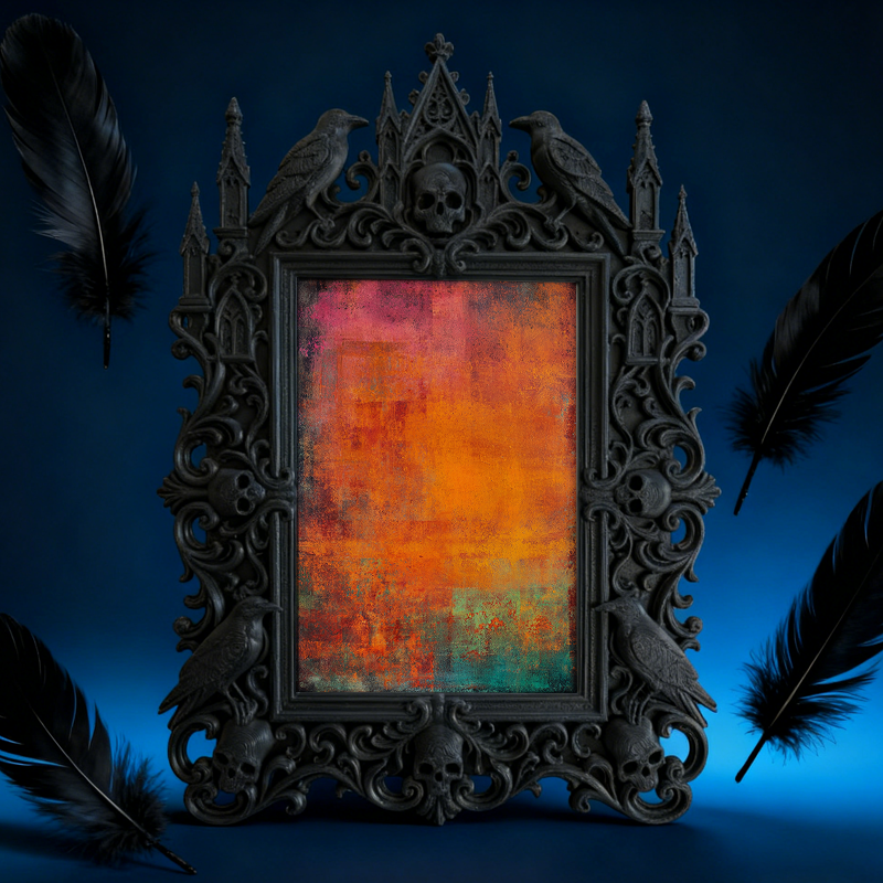 Must-have Gothic Dark-style Photo Frame | Paranormal Museum Gift Shop Decor, Photo Ornament, Dual-use Display, Shockproof Waterproof Frame