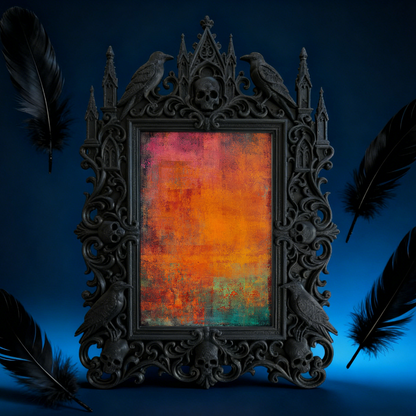 Must-have Gothic Dark-style Photo Frame | Paranormal Museum Gift Shop Decor, Photo Ornament, Dual-use Display, Shockproof Waterproof Frame