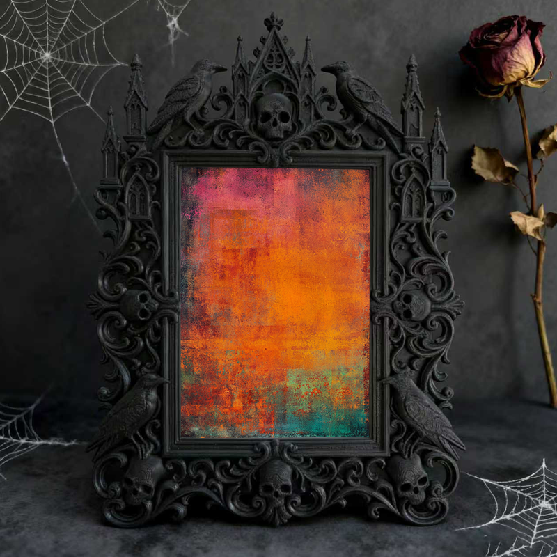Must-have Gothic Dark-style Photo Frame | Paranormal Museum Gift Shop Decor, Photo Ornament, Dual-use Display, Shockproof Waterproof Frame