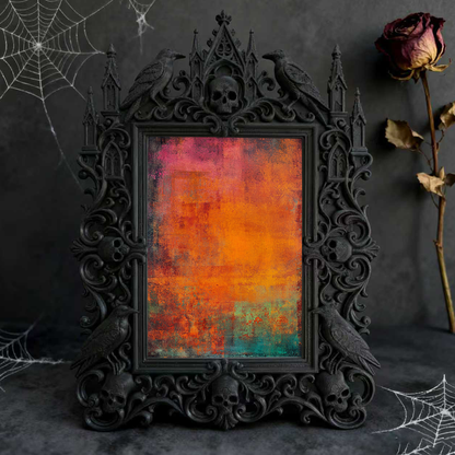 Must-have Gothic Dark-style Photo Frame | Paranormal Museum Gift Shop Decor, Photo Ornament, Dual-use Display, Shockproof Waterproof Frame