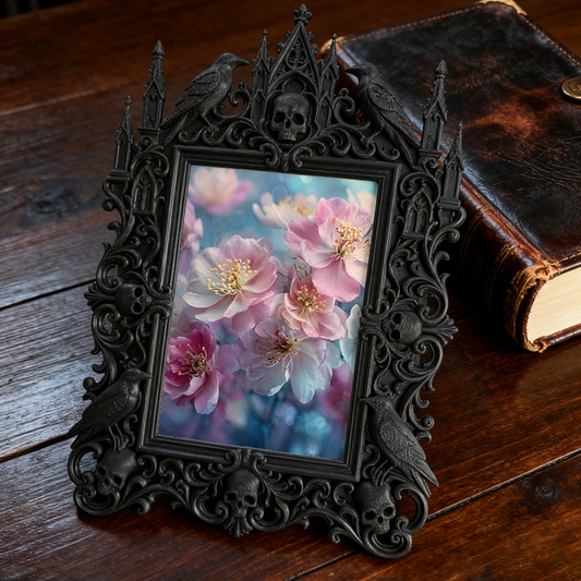 Rare Gothic Dark-style Photo Frame | Werewolf Themed Camping Gear Shop Decor, Photo Ornament, Wall-mountable & Tabletop, Rustic Waterproof F