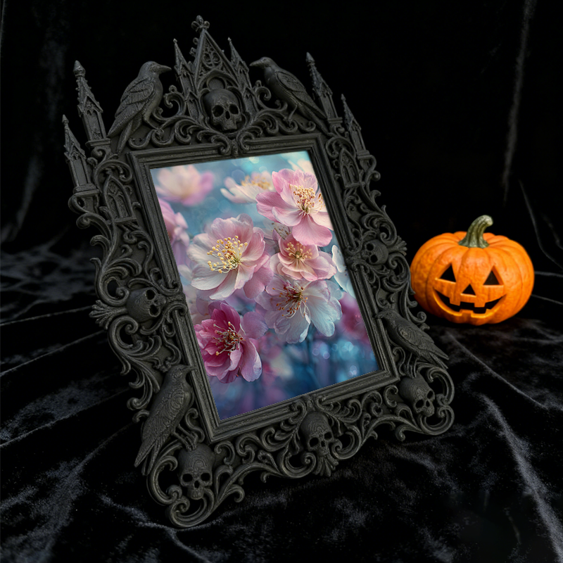 Rare Gothic Dark-style Photo Frame | Werewolf Themed Camping Gear Shop Decor, Photo Ornament, Wall-mountable & Tabletop, Rustic Waterproof F