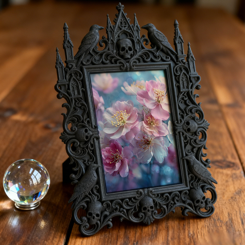 Rare Gothic Dark-style Photo Frame | Werewolf Themed Camping Gear Shop Decor, Photo Ornament, Wall-mountable & Tabletop, Rustic Waterproof F