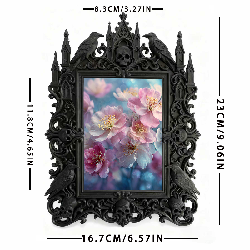 Rare Gothic Dark-style Photo Frame | Werewolf Themed Camping Gear Shop Decor, Photo Ornament, Wall-mountable & Tabletop, Rustic Waterproof F