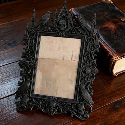 Must-have Gothic Dark-style Photo Frame | Horror Themed Escape Game Prize Decor, Photo Ornament, Wall-mountable & Tabletop, Reusable Waterpr