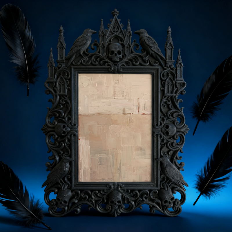 Must-have Gothic Dark-style Photo Frame | Horror Themed Escape Game Prize Decor, Photo Ornament, Wall-mountable & Tabletop, Reusable Waterpr