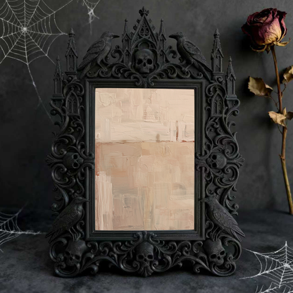 Must-have Gothic Dark-style Photo Frame | Horror Themed Escape Game Prize Decor, Photo Ornament, Wall-mountable & Tabletop, Reusable Waterpr