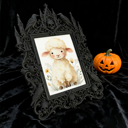 Rare Gothic Dark-style Photo Frame | Vampire Cosplay Wig Shop Display, Photo Ornament, Wall/Table Dual-use, High-gloss Waterproof Frame