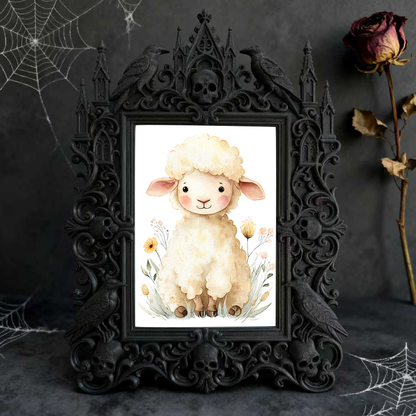 Rare Gothic Dark-style Photo Frame | Vampire Cosplay Wig Shop Display, Photo Ornament, Wall/Table Dual-use, High-gloss Waterproof Frame