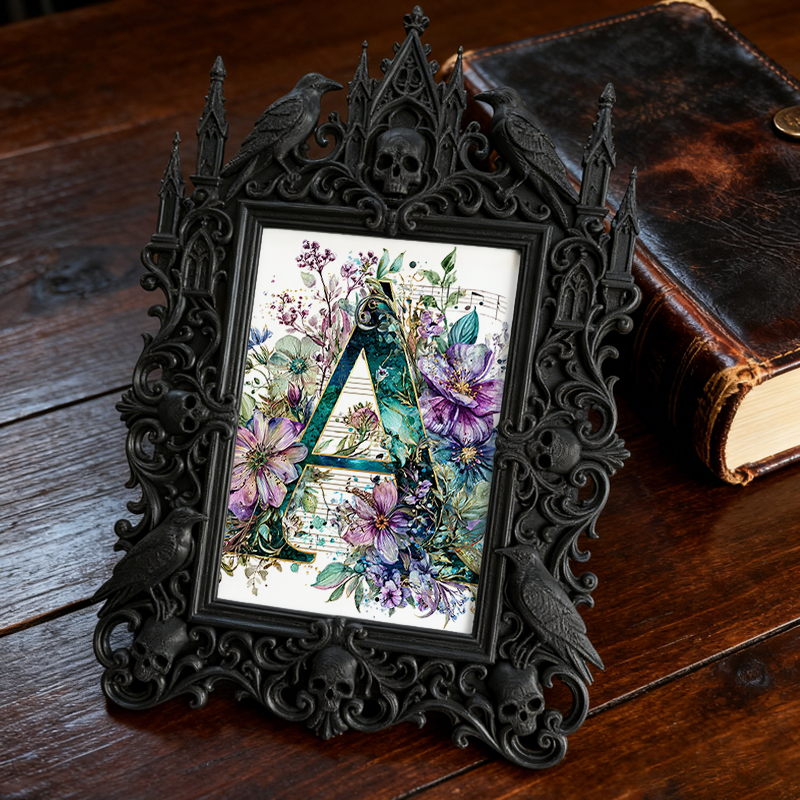Exclusive Gothic Dark-style Photo Frame | Witchy Herbal Tincture Shop Decor, Photo Ornament, Dual-use Display, Heat-resistant Waterproof Fra