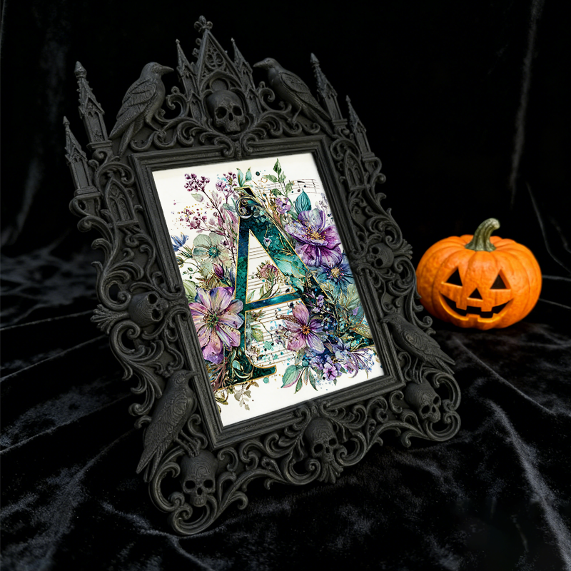 Exclusive Gothic Dark-style Photo Frame | Witchy Herbal Tincture Shop Decor, Photo Ornament, Dual-use Display, Heat-resistant Waterproof Fra