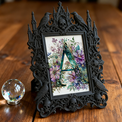 Exclusive Gothic Dark-style Photo Frame | Witchy Herbal Tincture Shop Decor, Photo Ornament, Dual-use Display, Heat-resistant Waterproof Fra
