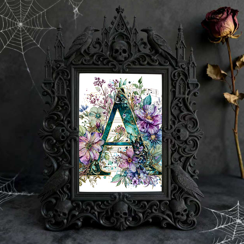 Exclusive Gothic Dark-style Photo Frame | Witchy Herbal Tincture Shop Decor, Photo Ornament, Dual-use Display, Heat-resistant Waterproof Fra