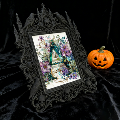 Chic Gothic Dark-style Photo Frame | Gothic Tattoo Aftercare Shop Decor, Photo Ornament, Wall-mountable & Tabletop, Practical Waterproof Fra