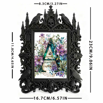 Chic Gothic Dark-style Photo Frame | Gothic Tattoo Aftercare Shop Decor, Photo Ornament, Wall-mountable & Tabletop, Practical Waterproof Fra