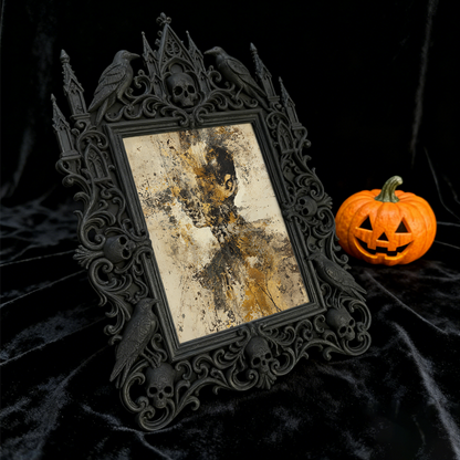 Sleek Gothic Dark-style Photo Frame | Gothic Skincare Handmade Shop Decor, Photo Ornament, Dual-use Display, Non-toxic Waterproof Frame