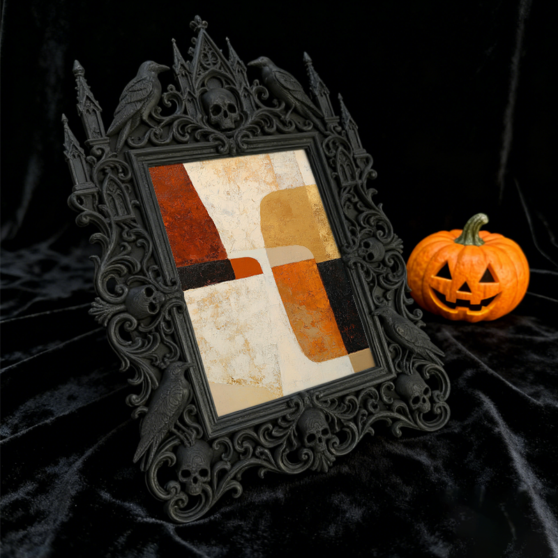 Exclusive Gothic Dark-style Photo Frame | Witchy Tarot Card Deck Shop Decor, Photo Ornament, Wall-mountable & Tabletop, Frosted Waterproof F
