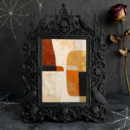 Exclusive Gothic Dark-style Photo Frame | Witchy Tarot Card Deck Shop Decor, Photo Ornament, Wall-mountable & Tabletop, Frosted Waterproof F