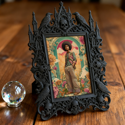 Exclusive Gothic Dark-style Photo Frame | Witchy Spell Jar Making Studio Decor, Photo Ornament, Dual-use Display, Sturdy Waterproof Frame