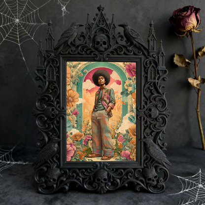 Exclusive Gothic Dark-style Photo Frame | Witchy Spell Jar Making Studio Decor, Photo Ornament, Dual-use Display, Sturdy Waterproof Frame