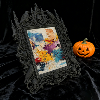 Chic Gothic Dark-style Photo Frame | Gothic Pet Collar Handmade Shop Decor, Photo Ornament, Wall-mountable & Tabletop, Cute Waterproof Frame