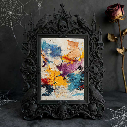Chic Gothic Dark-style Photo Frame | Gothic Pet Collar Handmade Shop Decor, Photo Ornament, Wall-mountable & Tabletop, Cute Waterproof Frame