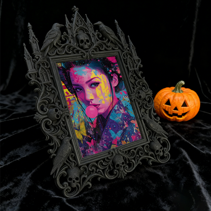 Must-have Gothic Dark-style Photo Frame | Haunted House Actor Green Room Decor, Photo Ornament, Wall/Table Dual-use, Durable Waterproof Fram